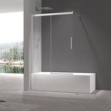 Шторки скляні на ванну розсувні Koer SR BS06-120x150-TR-01 прозоре скло Easy Clean 6мм, хром (KR5945)