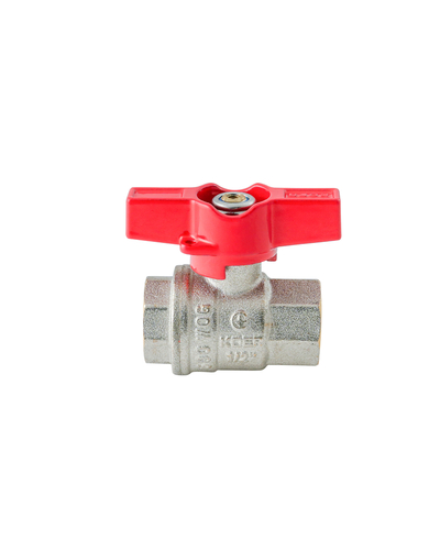 Кран шаровый ГГМ Koer Extreme KE.217-15 - 1/2" FF ручка "бабочка" красная (KR5756)