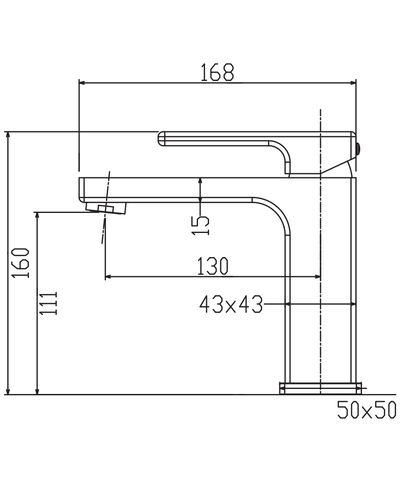 Змішувач для умивальника Koer KB-10009-07 (графіт) (KR5976)
