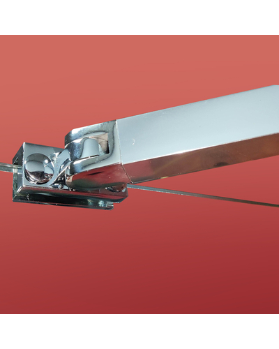 Боковая стенка для кабины Koer SR SW04-80x200-TR-01 прозрачное стекло Easy Clean 10мм, хром (KR5389)