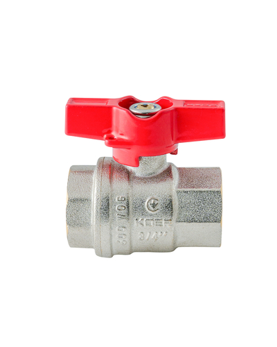 Кран шаровый ГГМ Koer Extreme KE.217-20 - 3/4" FF ручка "бабочка" красная (KR5757)