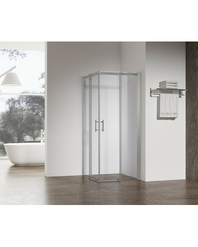 Душевая кабина без поддона Koer SR SC03-90x90x200-TR-02 прозрачное стекло Easy Clean 6мм SS Color (KR5680)