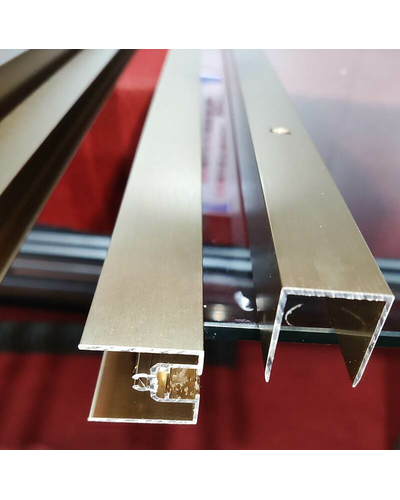 Душова кабіна без піддону Koer SR SC10-90x90x195-TR-12 прозоре скло Easy Clean 6мм, матове золото (KR5943)