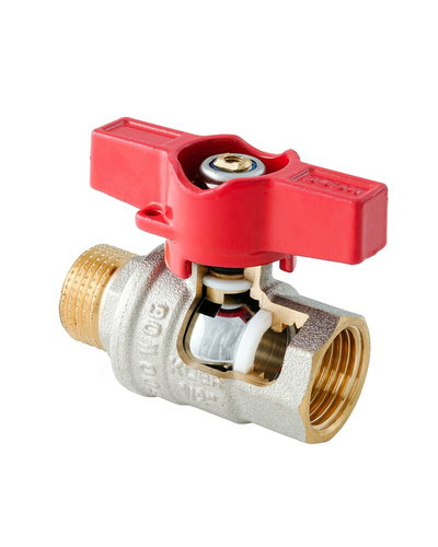 Кран шаровой ГШМ Koer Extreme KE.218-15 - 1/2" FM ручка "бабочка" красная (KR5759) Кран шаровой ГШМ Koer Extreme KE.218-15 - 1/2" FM ручка "бабочка" красная (KR5759)