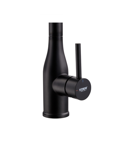 Смеситель для кухни Koer KI-70026-05 с черным силиконовым изливом (KR5210)