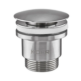 Донный клапан для раковины универсальный Koer PW-01-02 Click-Clack цвет нерж. сталь 1.1/4 (KR3401)