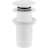 Донный клапан для раковины Koer PW-08-03 1.1/4 без перелива автоматический Click-Clack белый (KR5787)