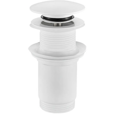 Донний клапан для раковини Koer PW-08-03 1.1/4  без переливу автоматичний Click-Clack білий (KR5787)