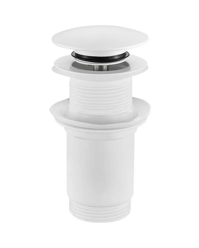 Донний клапан для раковини Koer PW-08-03 1.1/4 без переливу автоматичний Click-Clack білий (KR5787)