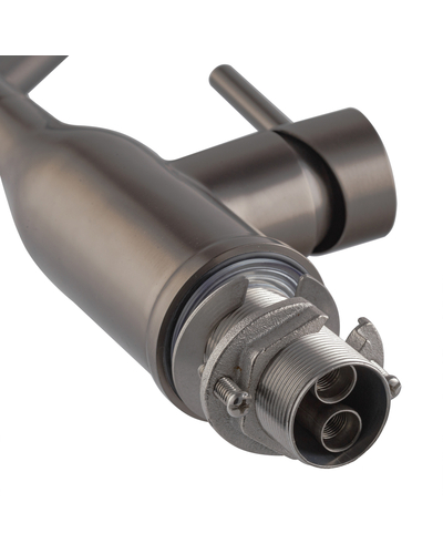 Смеситель для кухни Koer KI-70026-07 с черным силиконовым изливом графит (KR5211)