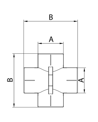 Крестовина ПРОХОДНАЯ Koer K0262.PRO - 25 PPR (KP2615)