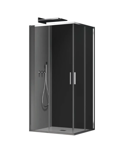 Душова кабіна без піддону Koer SR SC10-90x90x195-TR-01 прозоре скло Easy Clean 6мм, хром (KR5942)