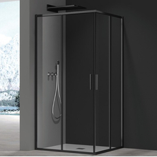 Душова кабіна без піддону Koer SR SC10-90x90x195-TR-07 прозоре скло Easy Clean 6мм, графіт (KR5944)