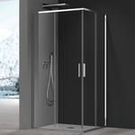 Душова кабіна без піддону Koer SR SC10-90x90x195-TR-01 прозоре скло Easy Clean 6мм, хром (KR5942)