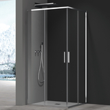 Душова кабіна без піддону Koer SR SC10-90x90x195-TR-01 прозоре скло Easy Clean 6мм, хром (KR5942)