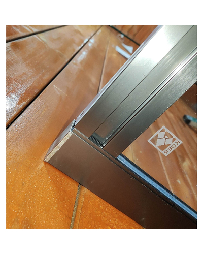 Шторки стеклянные на ванну раздвижные Koer SR BS06-120x150-TR-07 прозрачное стекло Easy Clean 6мм, графит (KR5947)