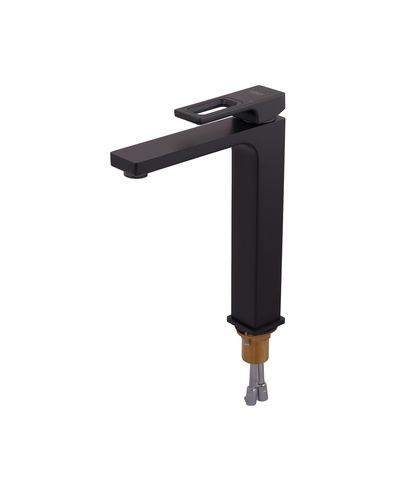 Смеситель для умывальника Koer KB-11009-05 высокий (Цвет черный) (KR3501)