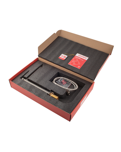 Змішувач для умивальника Koer KB-11028-07 високий графіт (KR5296)