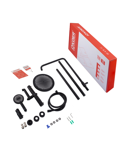 Душевая система с термостатом Koer KB-57029-05 3 функции чёрная (KR5491)