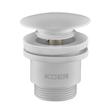 Донный клапан для раковины универсальный Koer PW-01-03 Click-Clack белый 1.1/4 (KR3402)