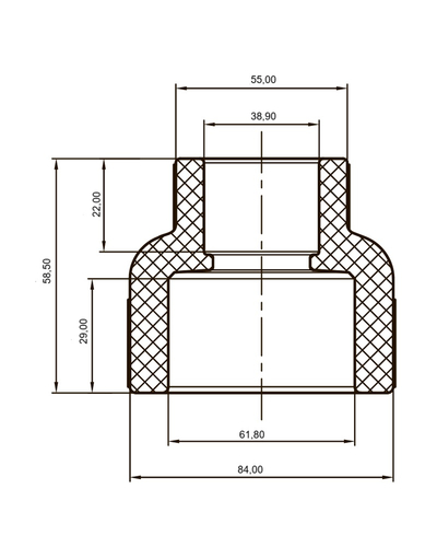 Муфта редукционная ВВ 63x40 PPR Koer K0039.PRO (KP0047)