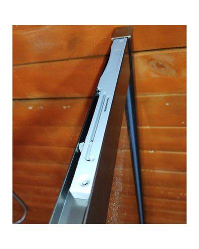 Шторки стеклянные на ванну раздвижные Koer SR BS06-120x150-TR-07 прозрачное стекло Easy Clean 6мм, графит (KR5947)