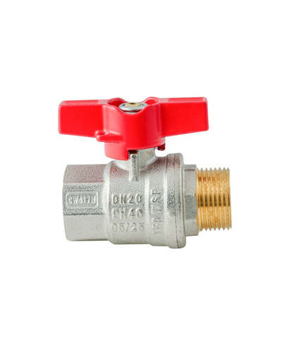 Кран шаровой ГШМ Koer Extreme KE.218-20 - 3/4" FM ручка "бабочка" красная (KR5760)