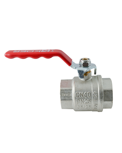 Кран шаровой ГГВ Koer Extreme KE.214-40 - 1 1/2" FF ручка "рычаг" красная (KR5748)