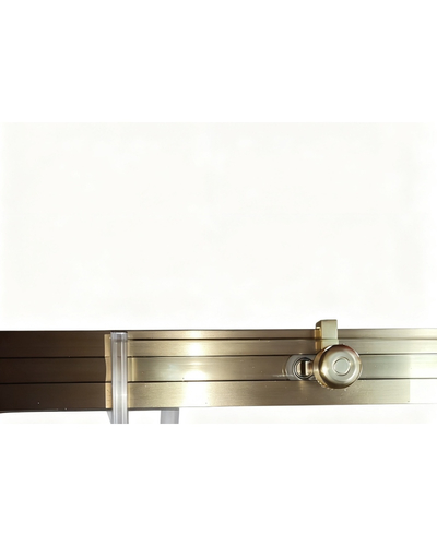 Шторки стеклянные на ванну раздвижные Koer SR BS06-120x150-TR-12 прозрачное стекло Easy Clean 6мм, матовое золото (KR5946)