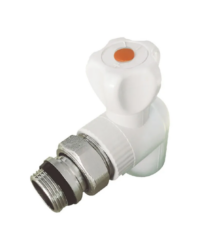 Кран радиаторный 25x3/4 угловой с прокладкой "антипротечка" PPR Koer K0162.PRO (KP0208)