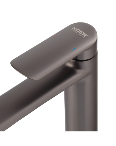 Змішувач для умивальника Koer KB-11028-07 високий графіт (KR5296)