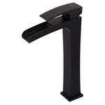 Смеситель для умывальника Koer KB-15007-05 высокий водопад (Цвет черный) (KR3449)