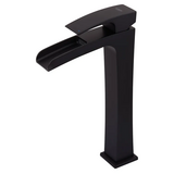 Смеситель для умывальника Koer KB-15007-05 высокий водопад (Цвет черный) (KR3449)