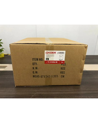 Відро для сміття з плавним закриттям прямокутне Koer TC-010206-08 6 л колір білий (KR5595)
