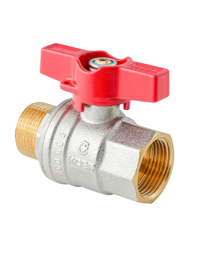 Кран шаровой ГШМ Koer Extreme KE.218-15 - 1/2" FM ручка "бабочка" красная (KR5759)