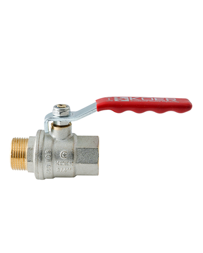 Кран шаровой ГШВ Koer Extreme KE.215-20 - 3/4" FM ручка "рычаг" красная (KR5751)