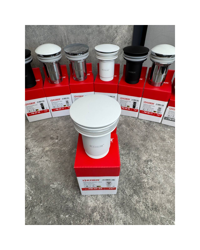 Донний клапан для раковини Koer PW-07-03 1.1/4 з переливом автоматичний Click-Clack білий (KR5783)