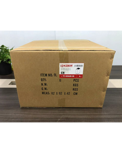Відро для сміття сенсорне прямокутне Koer TC-020408-08 8 л колір білий (KR5589)