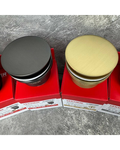 Донний клапан для раковини Koer PW-11-07 1.1/4 універсальний Click-Clack графіт (KR5793)