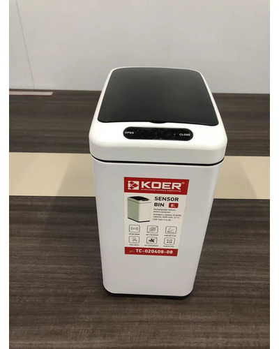 Відро для сміття сенсорне прямокутне Koer TC-020408-08 8 л колір білий (KR5589)