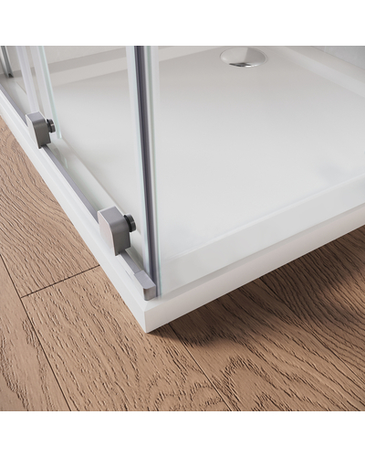 Дверь в нишу Walk-In раздвижная Koer SR SD07-120x200-R-TR-01 прозрачное стекло Easy Clean 8мм хром правая (KR5773)