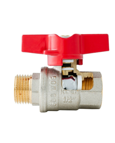 Кран шаровой ГШМ Koer Extreme KE.218-15 - 1/2" FM ручка "бабочка" красная (KR5759) Кран шаровой ГШМ Koer Extreme KE.218-15 - 1/2" FM ручка "бабочка" красная (KR5759)