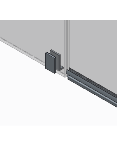 Боковая стенка для кабины Koer SR SW04-80x200-TR-01 прозрачное стекло Easy Clean 10мм, хром (KR5389)