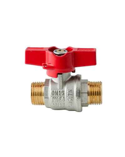 Кран кульовий ШШМ Koer Extreme KE.219-15 - 1/2 MM ручка метелик червона (KR5762)