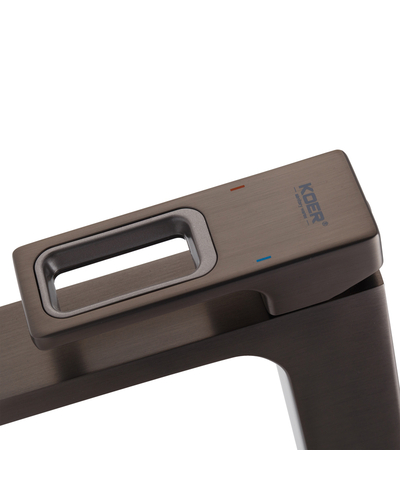 Змішувач для умивальника високий Koer KB-11009-07 (графіт) (KR5978)