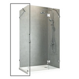 Боковая стенка для кабины Koer SR SW04-80x200-TR-01 прозрачное стекло Easy Clean 10мм, хром (KR5389)