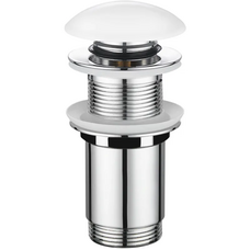 Донний клапан для раковини Koer PW-08-11 1.1/4  без переливу автоматичний Click-Clack біла керам.накл (KR5788)