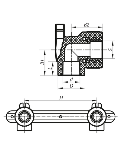Планка монтажная 20x1/2F Koer K0127.PRO (KP0153)