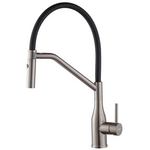 Смеситель для кухни Koer KI-70026-07 с черным силиконовым изливом графит (KR5211)