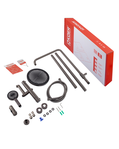 Душевая система с термостатом Koer KB-57029-07 3 функции графит (KR5498)
